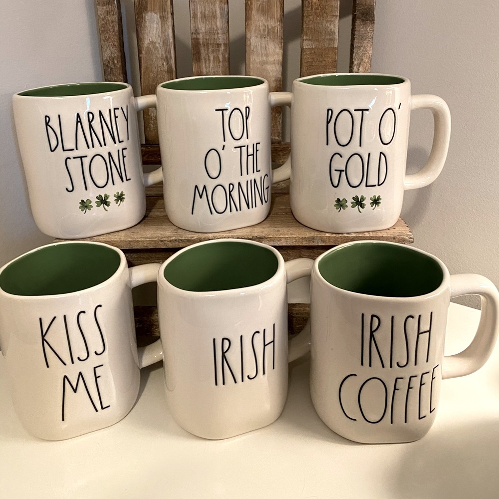 🍀 Set of 6 Rae Dunn St. Patrick’s mugs 🍀